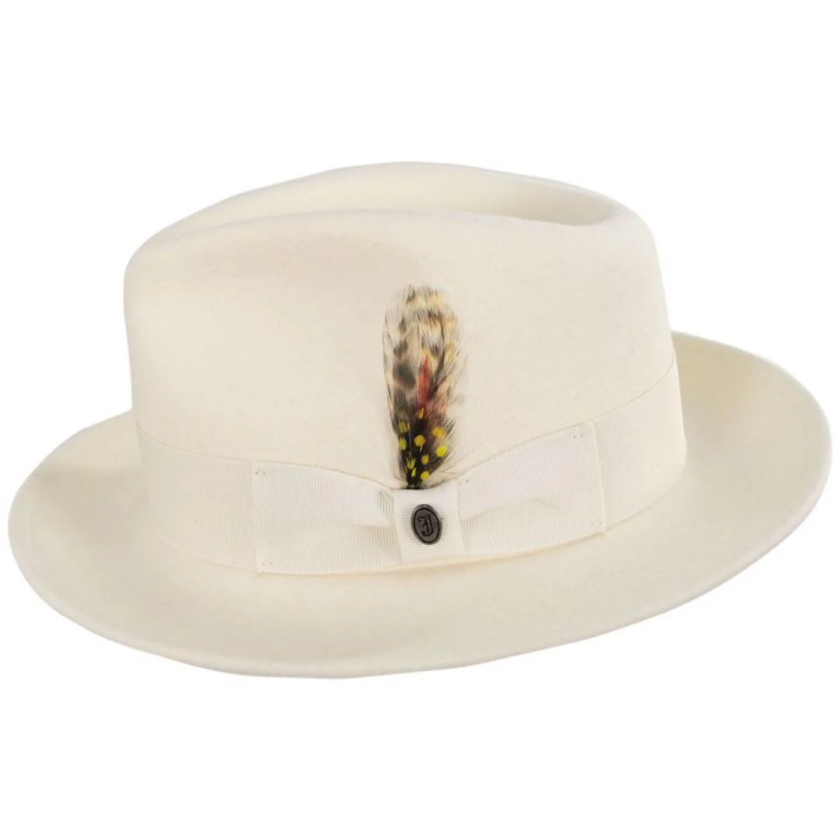 Pachuco Crushable Wool Felt Fedora Hat - Cream - Image 5