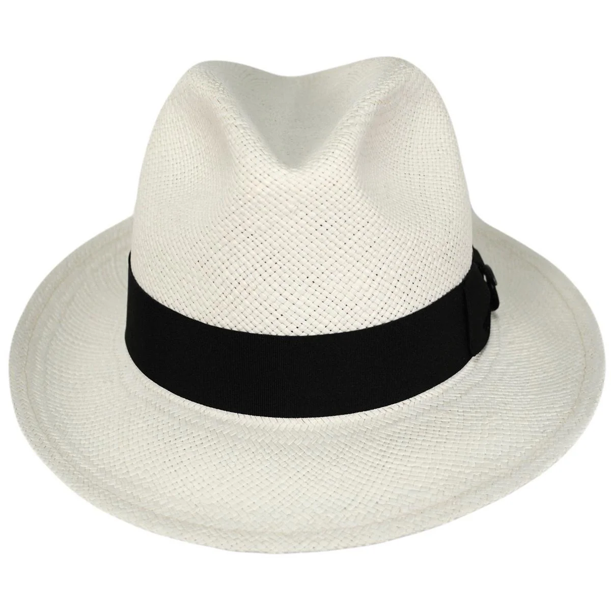 Panama Straw Snap Brim Fedora Hat - Image 4