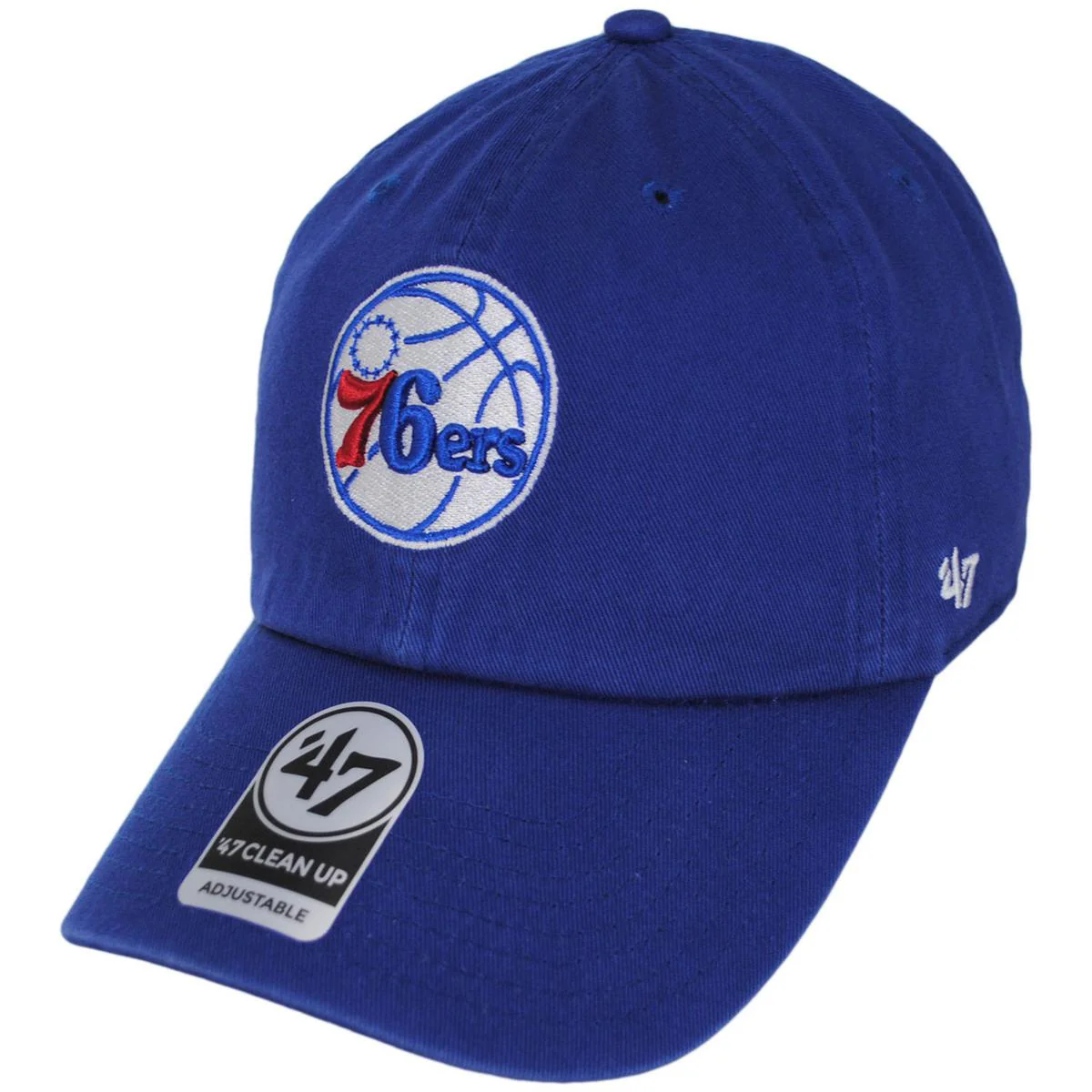 Philadelphia 76ers NBA Clean Up Strapback Baseball Cap Dad Hat - Image 7