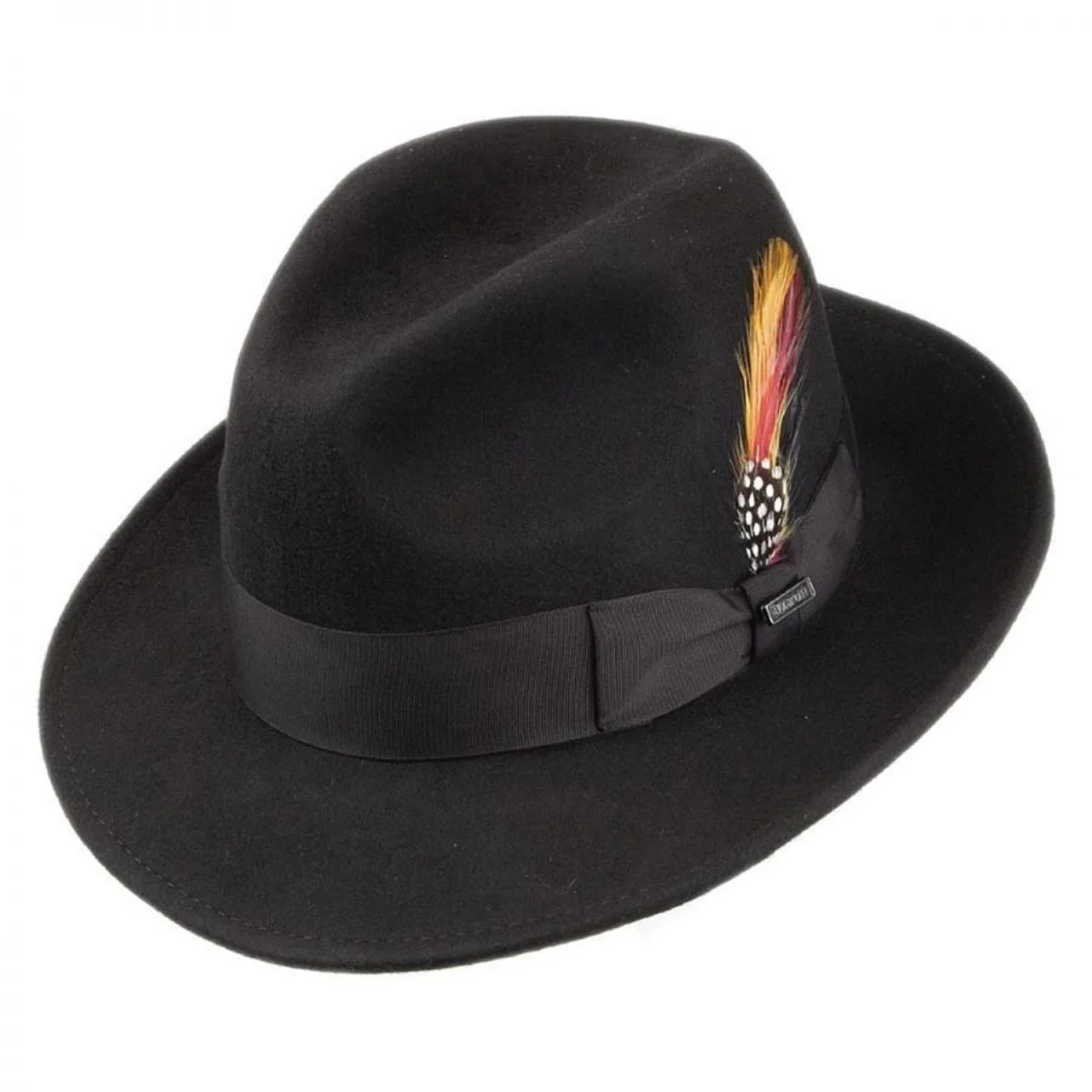 Pinch Crown Crushable Wool Felt Fedora Hat - Image 9