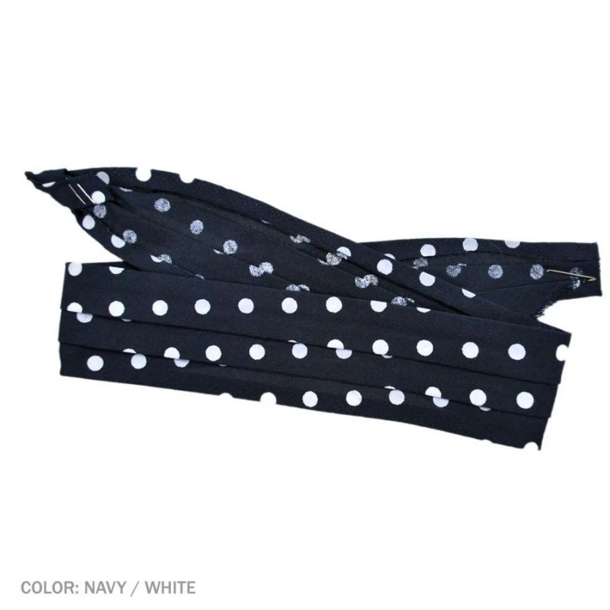 Polka Dot 3-Pleat Puggaree Hat Band
