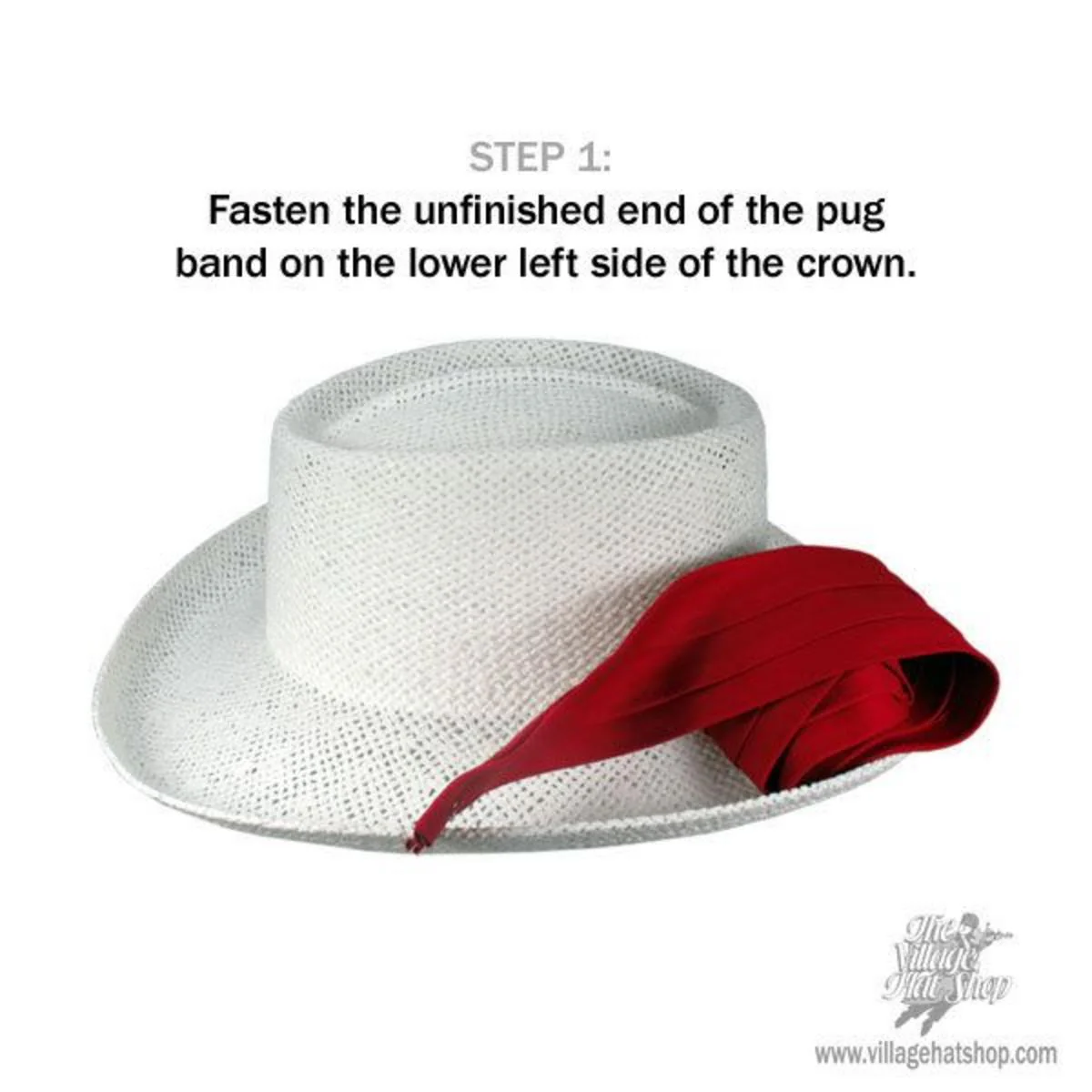 Polka Dot 3-Pleat Puggaree Hat Band - Image 2