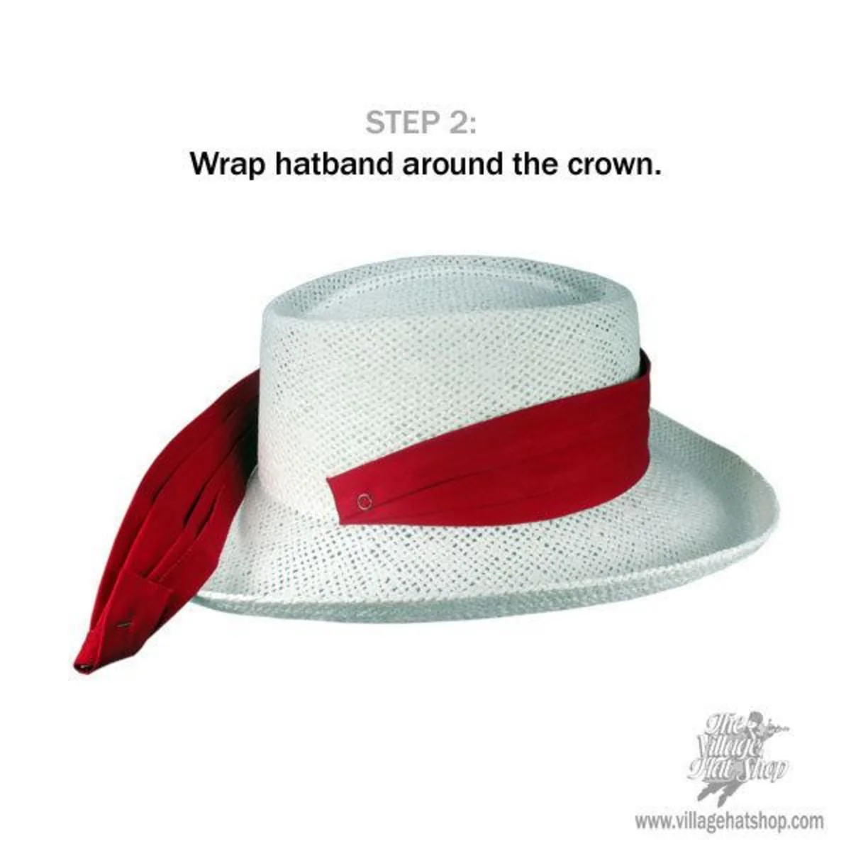 Polka Dot 3-Pleat Puggaree Hat Band - Image 3