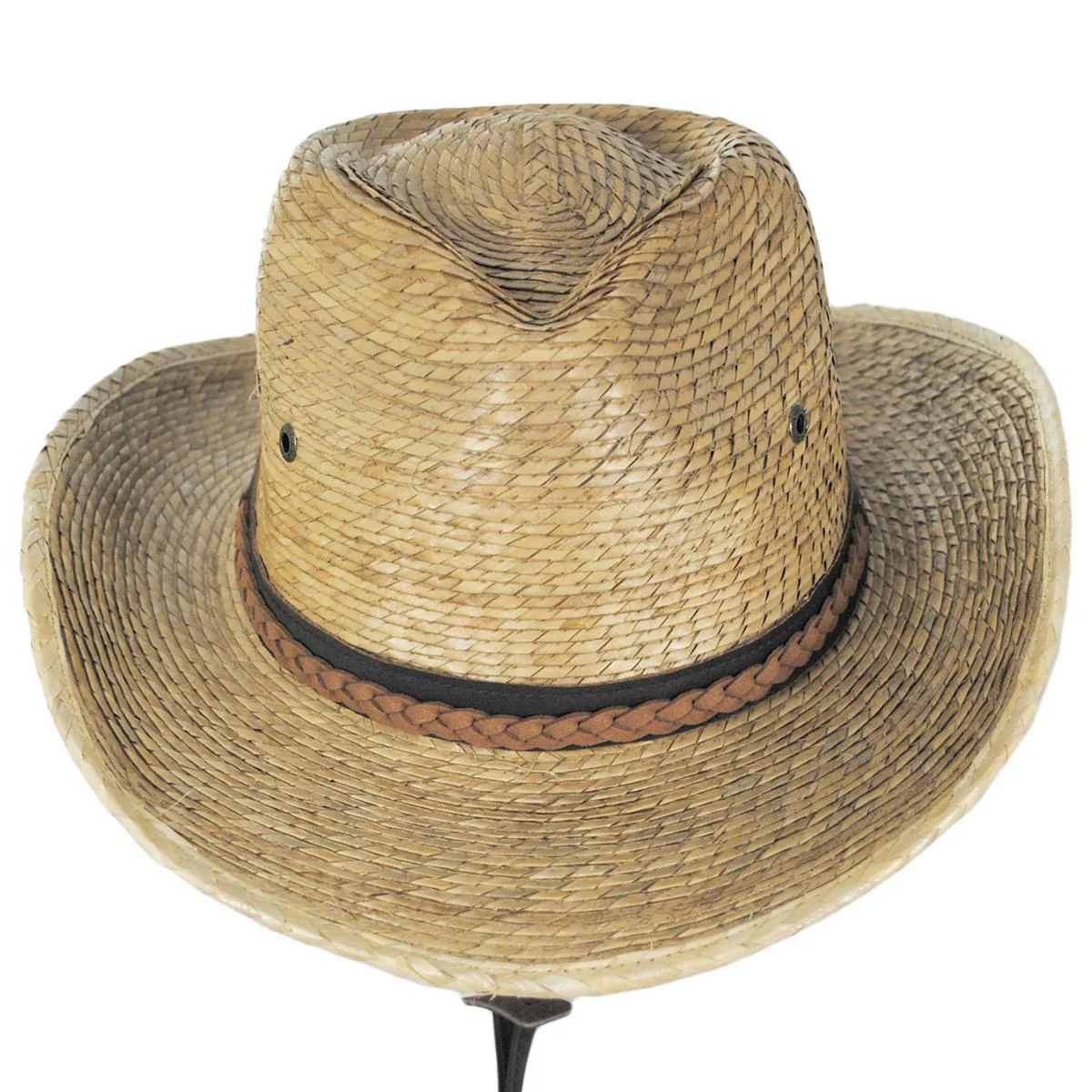 Quinn Buri Braid Straw Outback Western Hat - Image 2