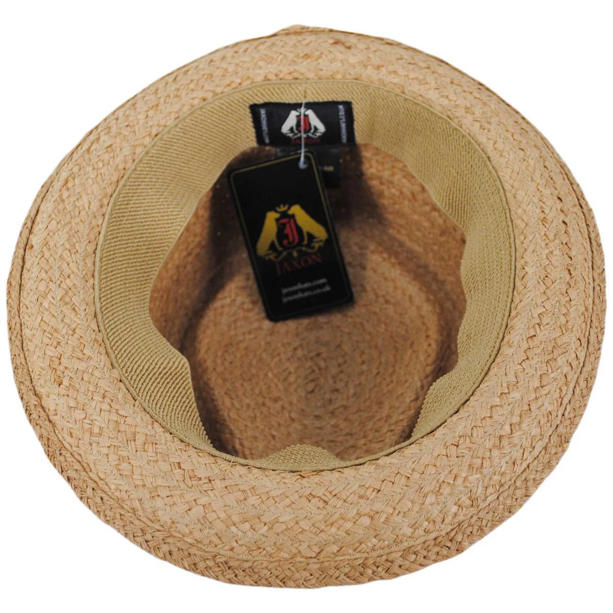 Raffia Straw Diamond Crown Fedora Hat - Image 8