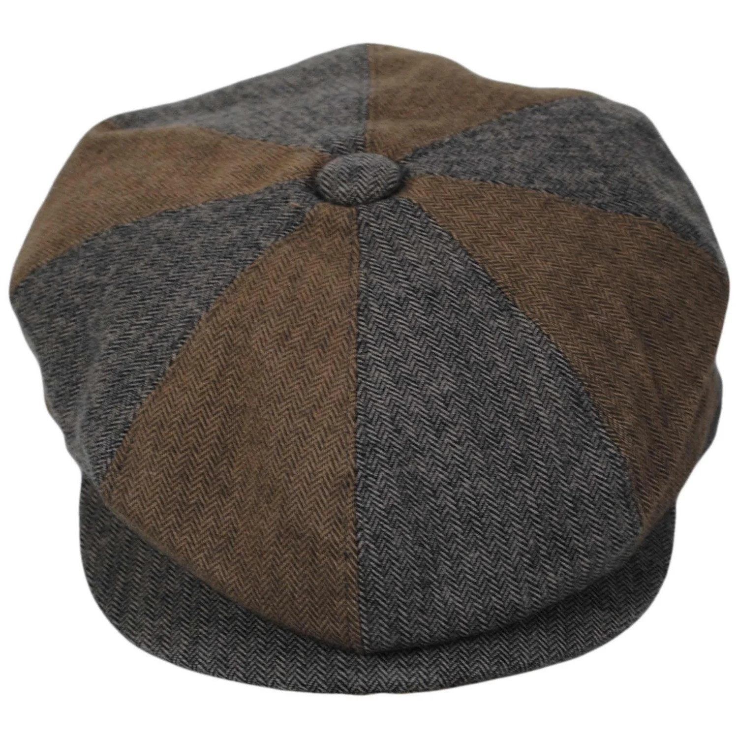 Reading Cotton Mixed Herringbone Newsboy Cap - Image 2