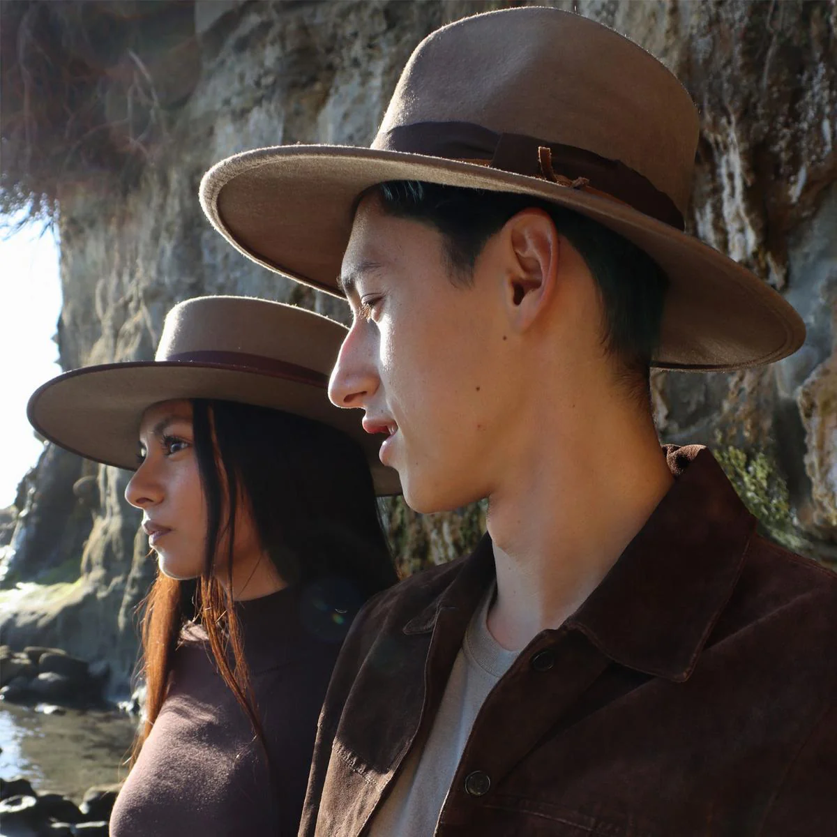 Saggy Distressed Wool Felt Outback Hat - Image 2