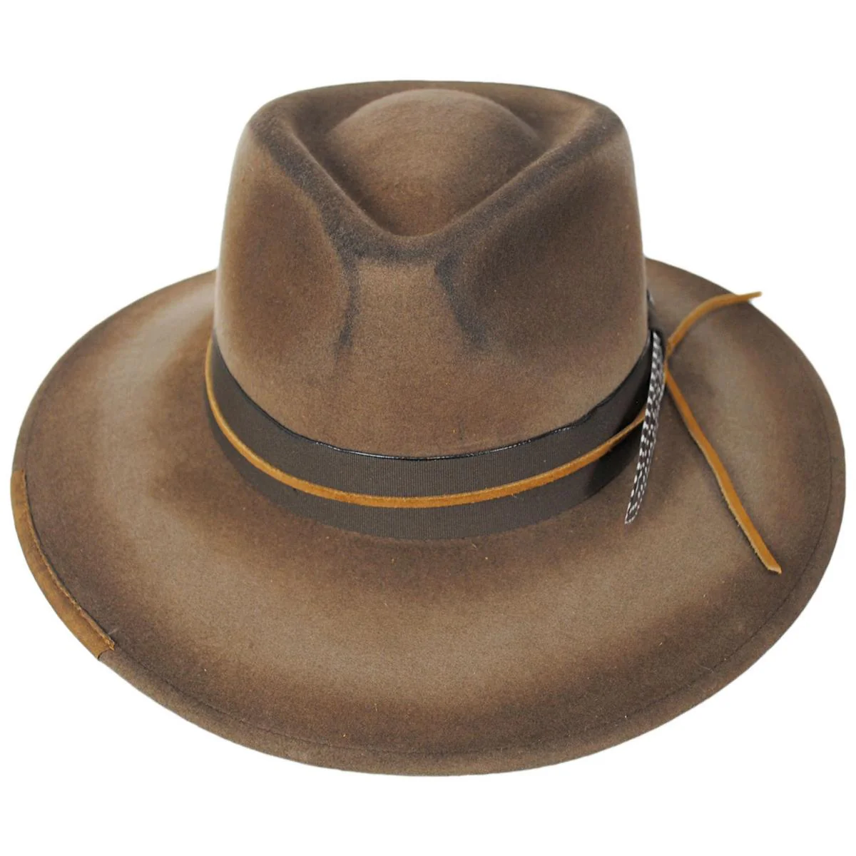Saggy Distressed Wool Felt Outback Hat - Image 3