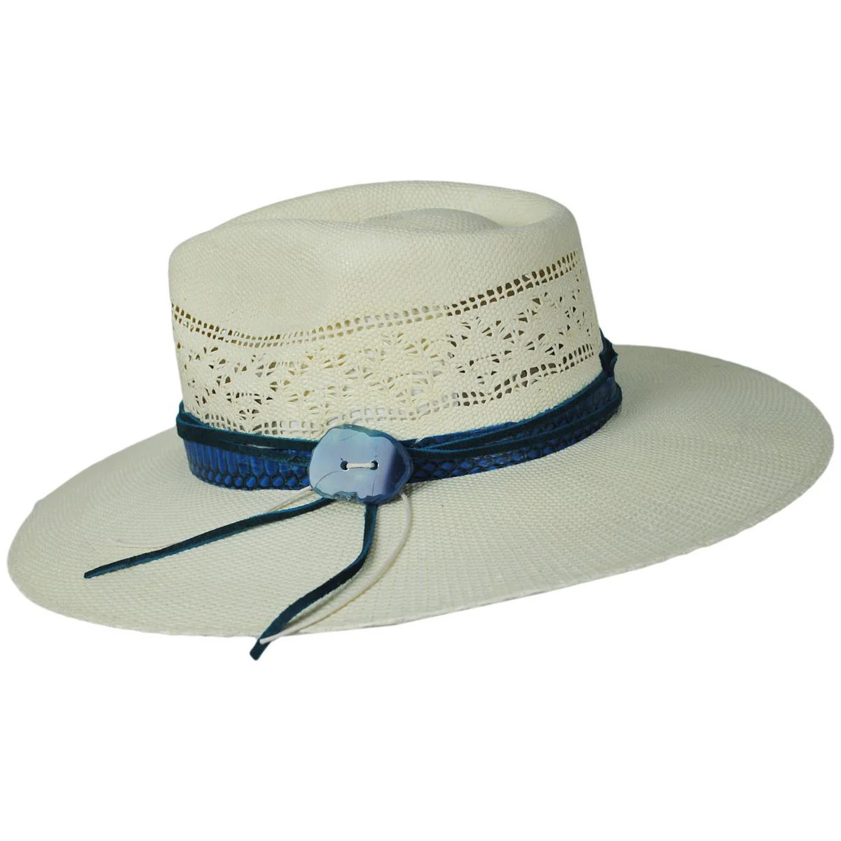 Sedona Bangora Straw Fedora Hat - Image 3