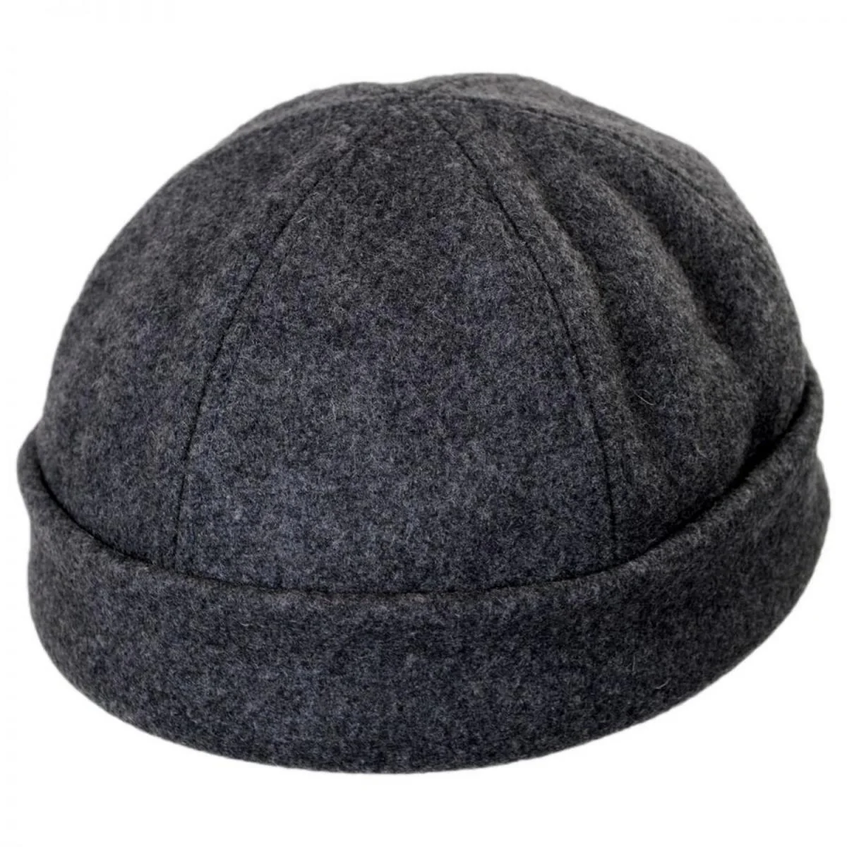 Six Panel Wool Skull Cap Beanie Hat - Image 4