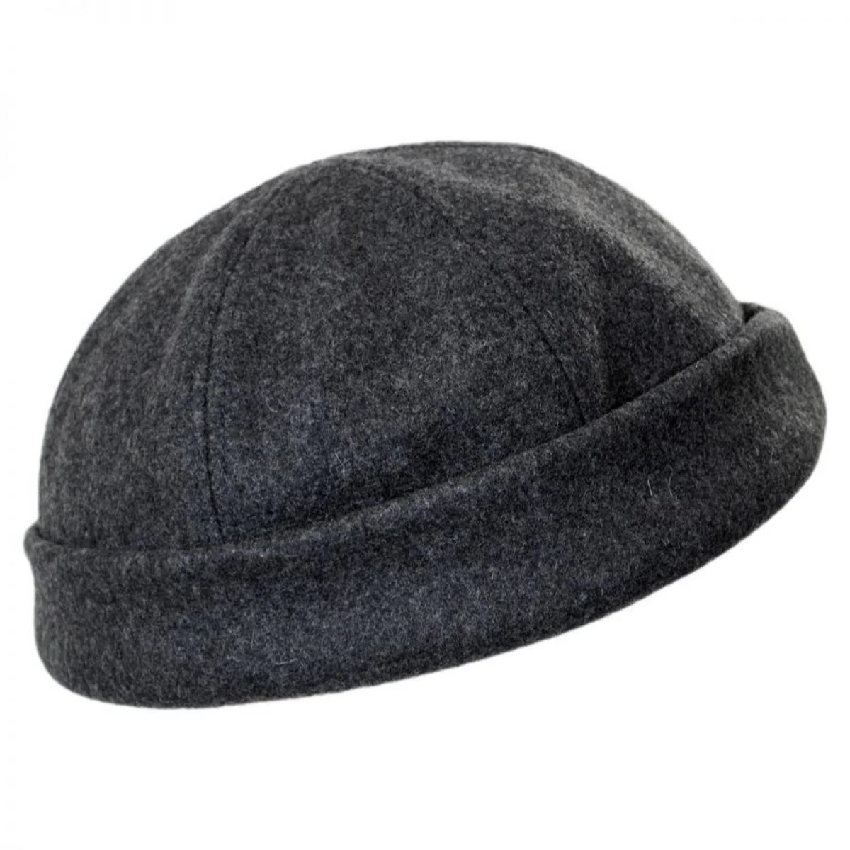 Six Panel Wool Skull Cap Beanie Hat - Image 5