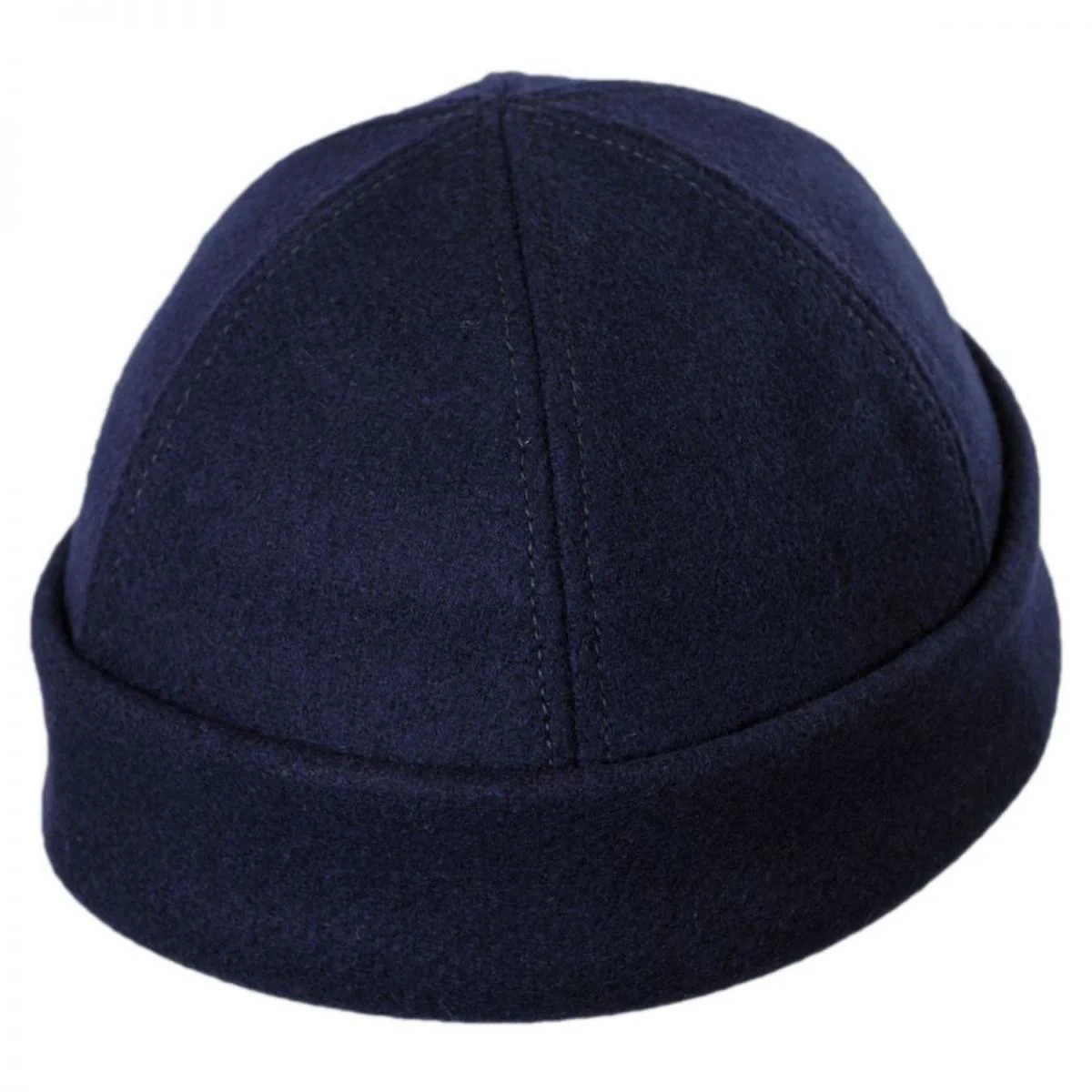 Six Panel Wool Skull Cap Beanie Hat - Image 7