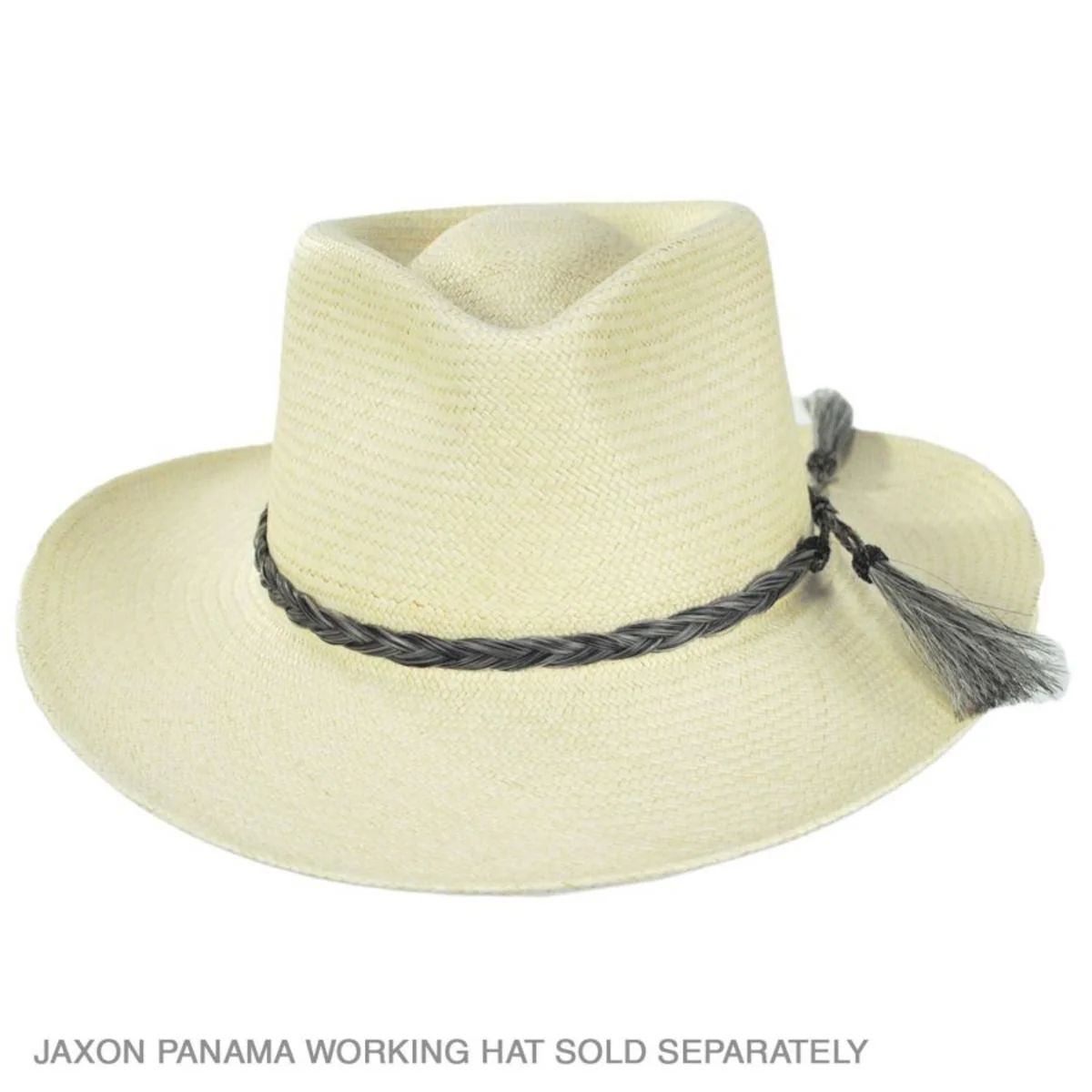 Solid Color Horse Hair Braid Double Tassel Hat Band - FINAL SALE - Image 3