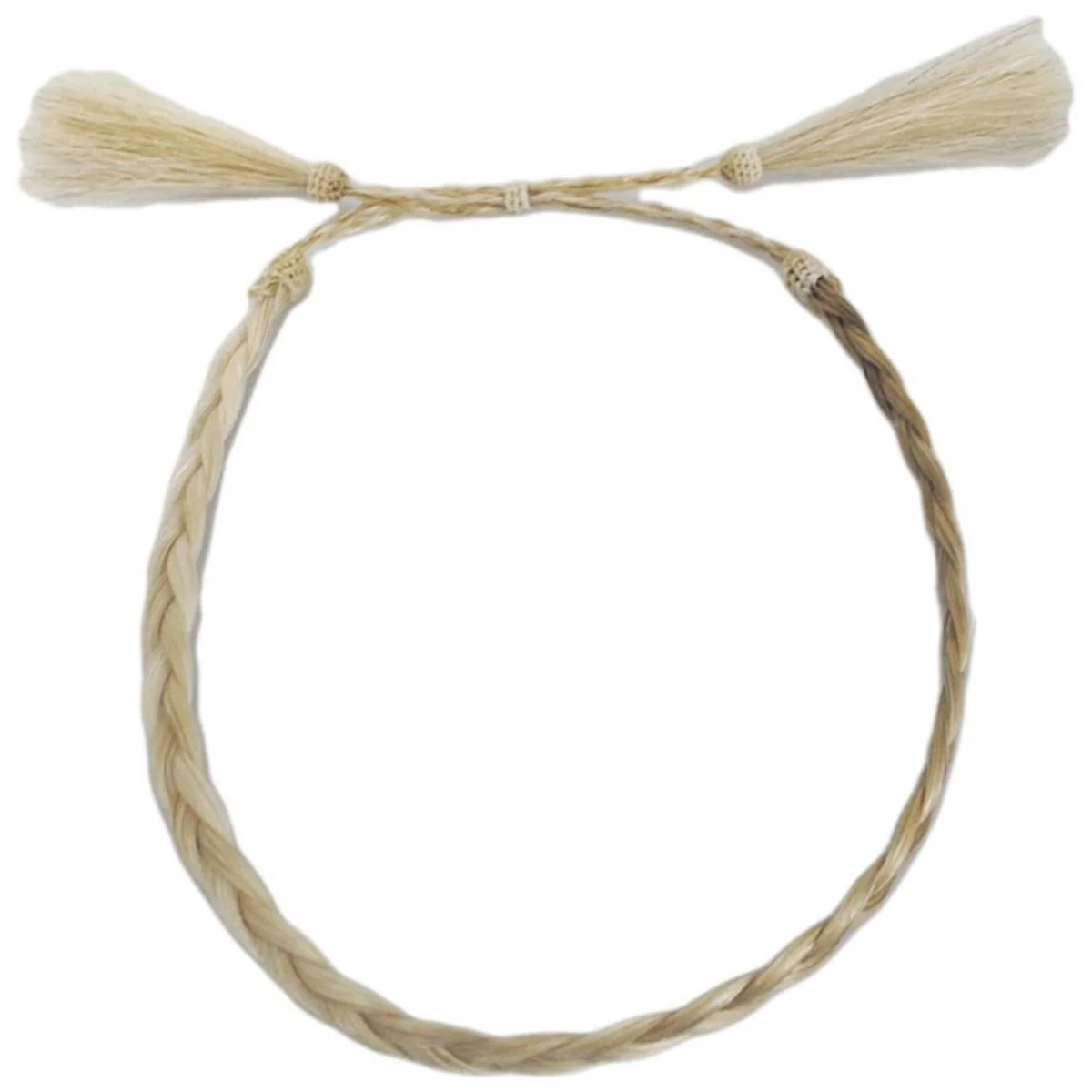 Solid Color Horse Hair Braid Double Tassel Hat Band - FINAL SALE - Image 6