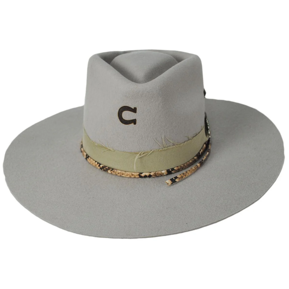 Spear Point Wool Felt Rancher Fedora Hat - Image 2