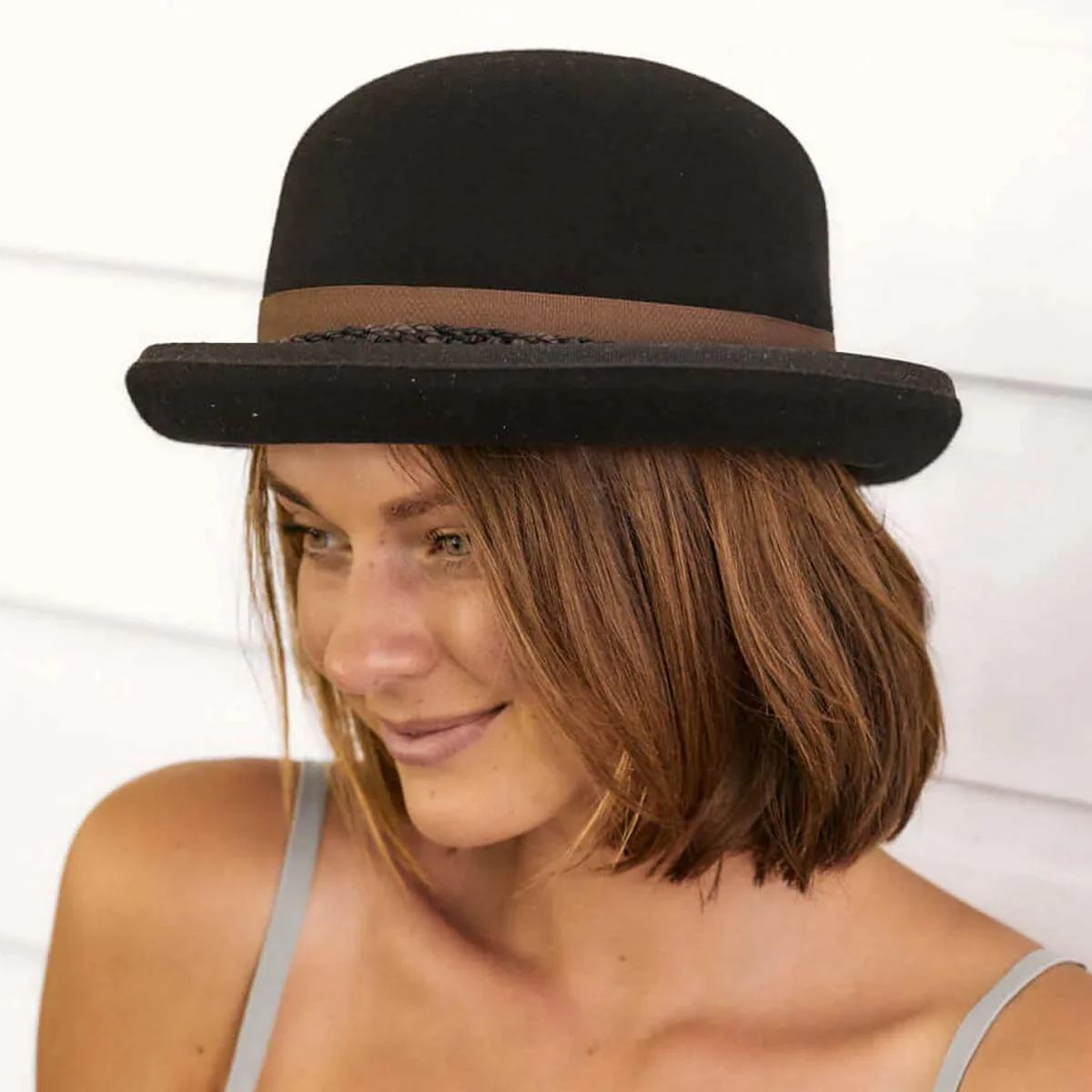 Steampunk Wool Felt Bowler Hat - Image 5