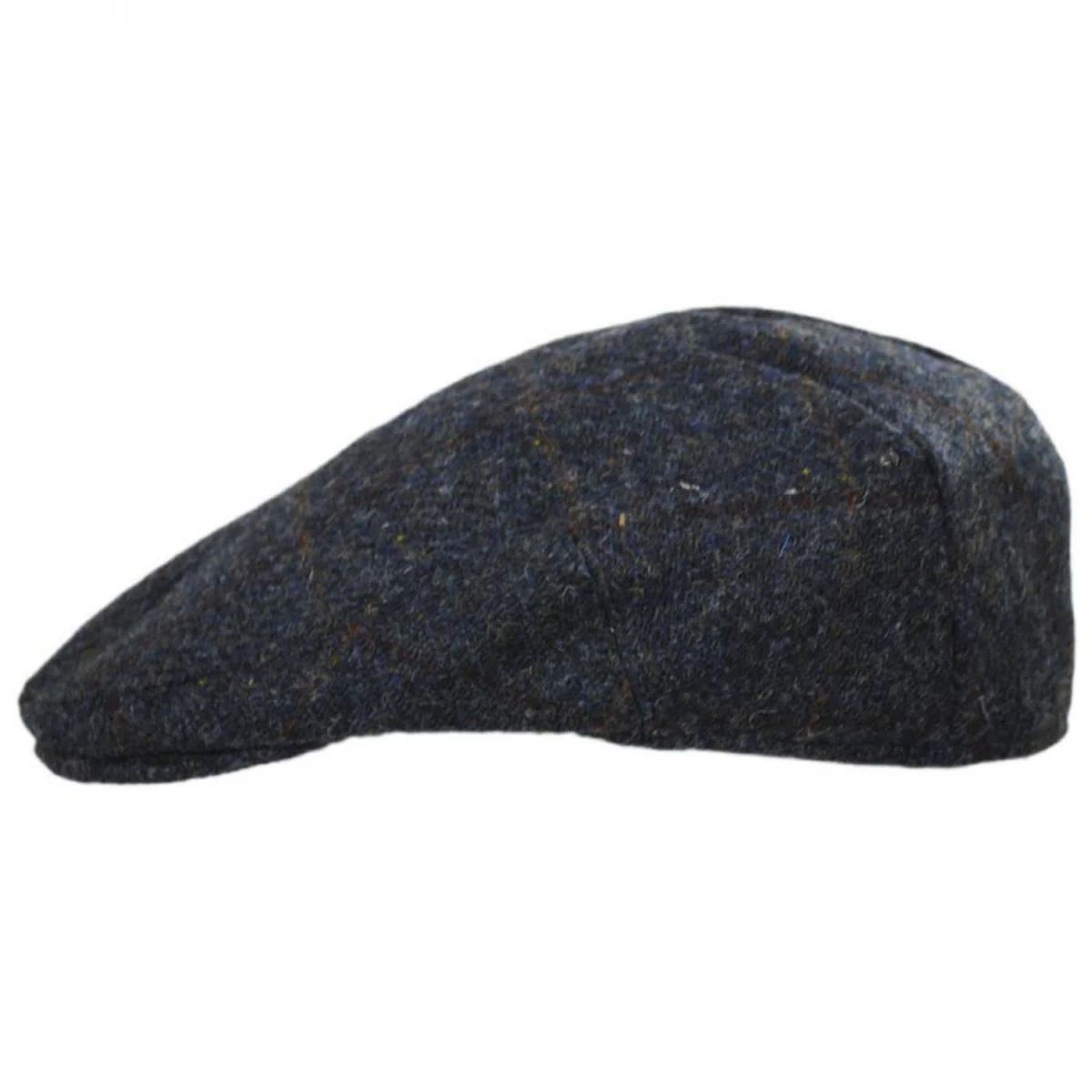 Stornoway Harris Tweed Wool Windowpane Plaid Flat Cap - Image 3