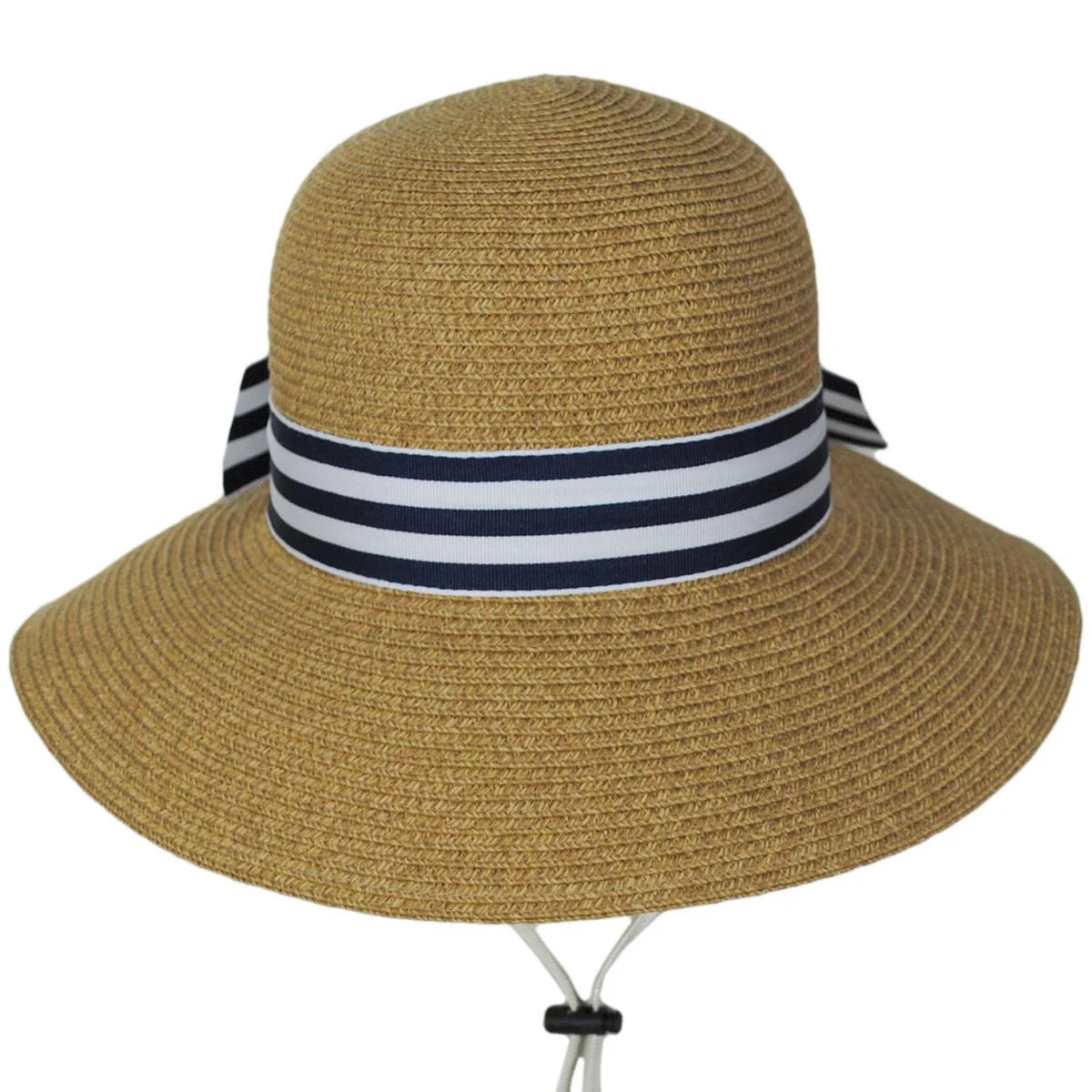 Stripe Sailor Toyo Straw Cloche Dress Hat - Made to Order - Image 2