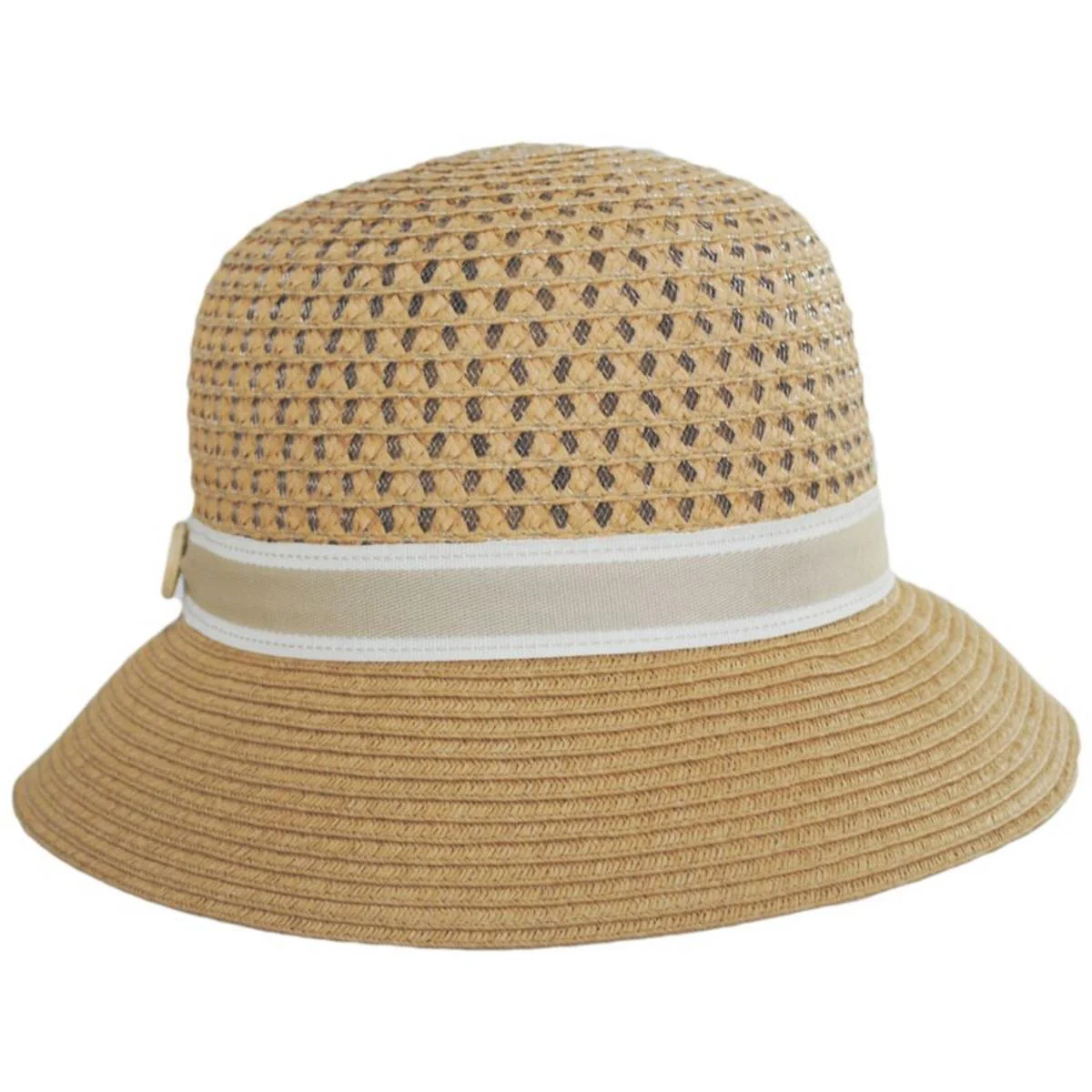 Toyo Straw Button Band Cloche Hat - Made to Order - Image 2