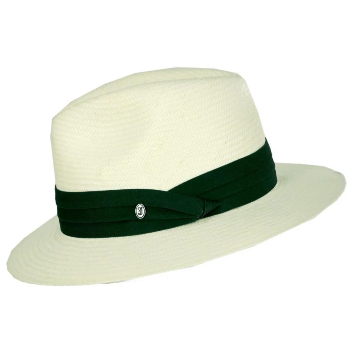 Toyo Straw Safari Fedora Hat - Green Band - Image 5