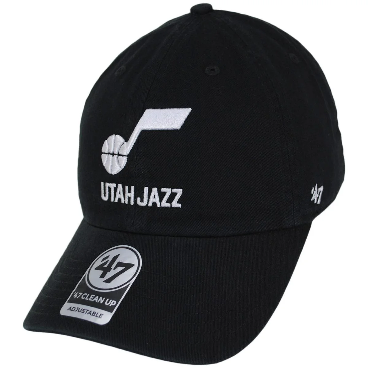 Utah Jazz NBA Clean Up Strapback Baseball Cap Dad Hat