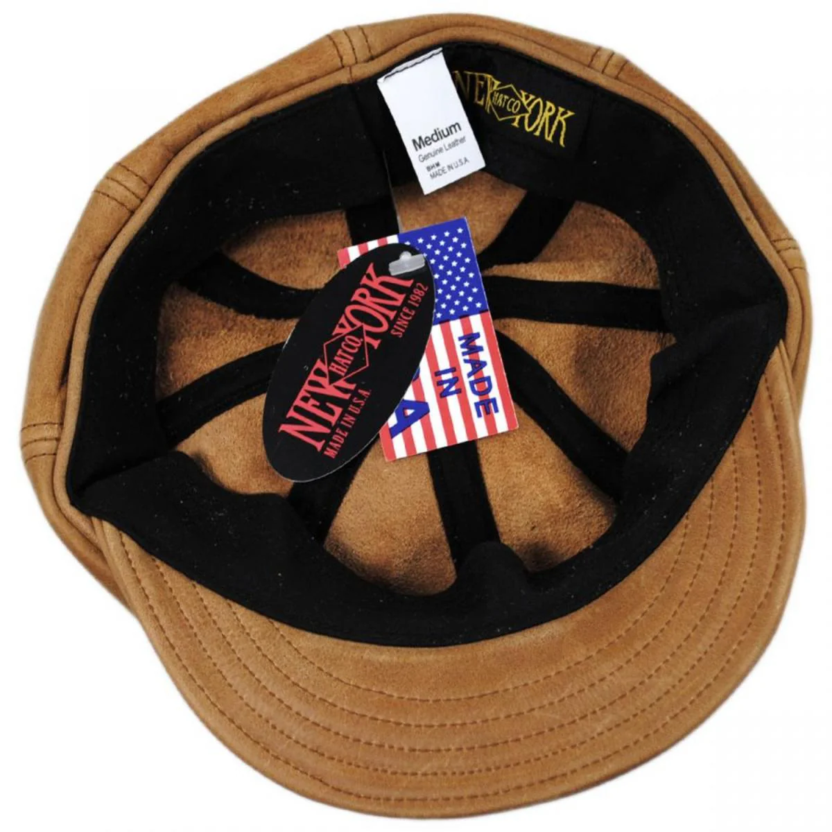 Vintage Spitfire Leather Newsboy Cap - Image 4