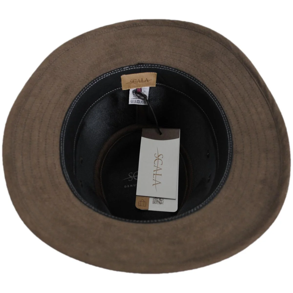 Weathered Leather Safari Fedora Hat - Image 4