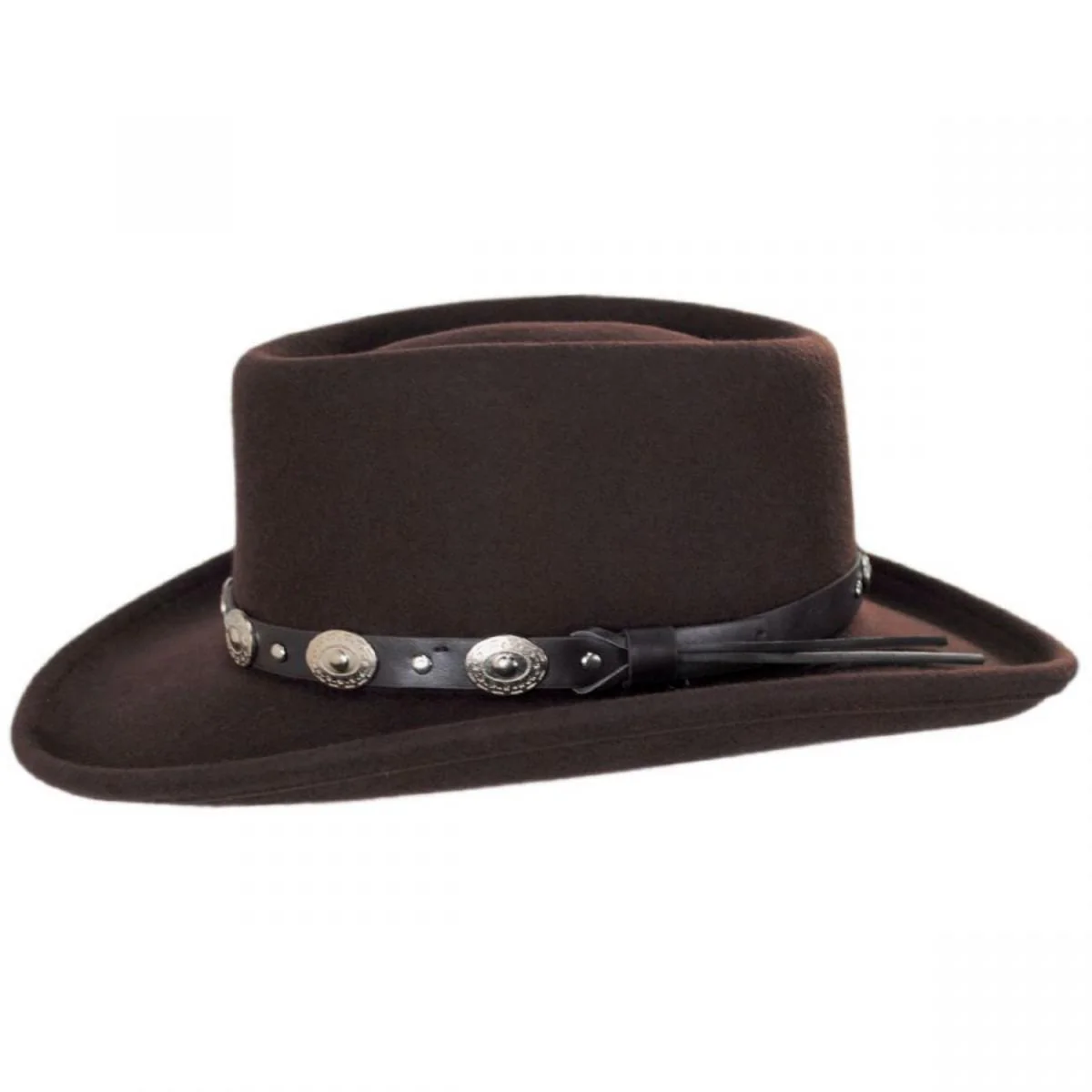 Western Wool Felt Gambler Hat - Image 7