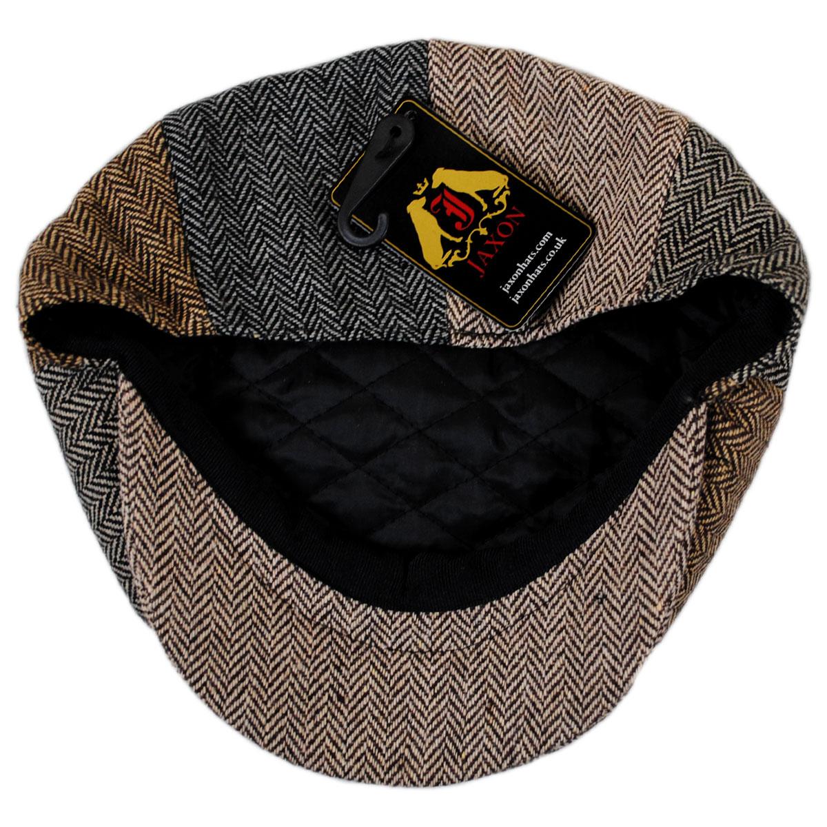 Wholesale Herringbone Patchwork Wool Blend Newsboy Cap B2B Pre-Pack - Image 4