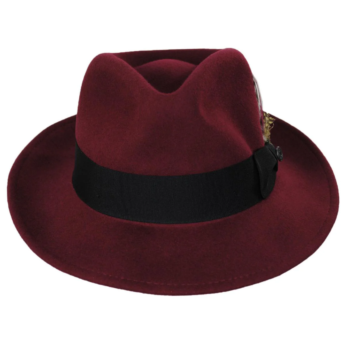 Wholesale Pachuco Crushable Wool Felt Fedora Hat - Wine B2B Pre-Pack - Image 3