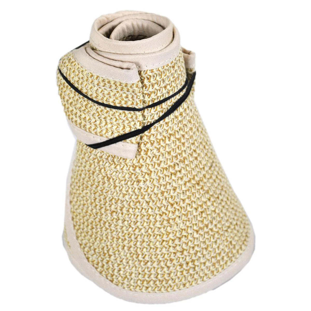 Wholesale Roll Toyo Straw Braid Visor B2B Pre-Pack - Image 6