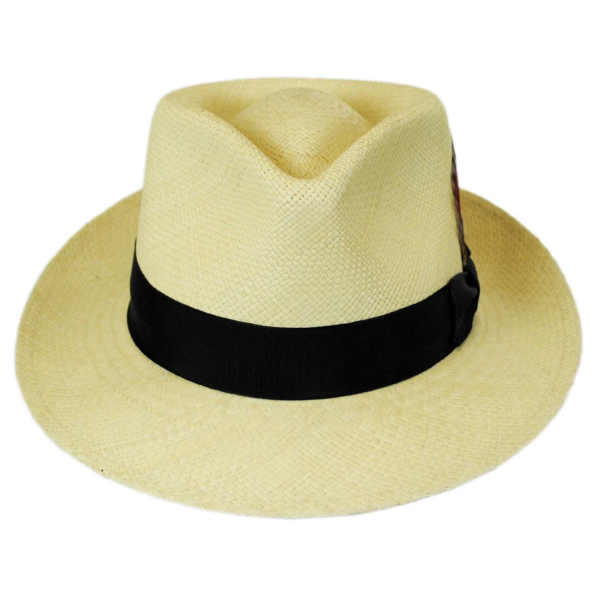 Wholesale Stain Repellent Panama Straw C-Crown Fedora Hat B2B Pre-Pack - Image 2