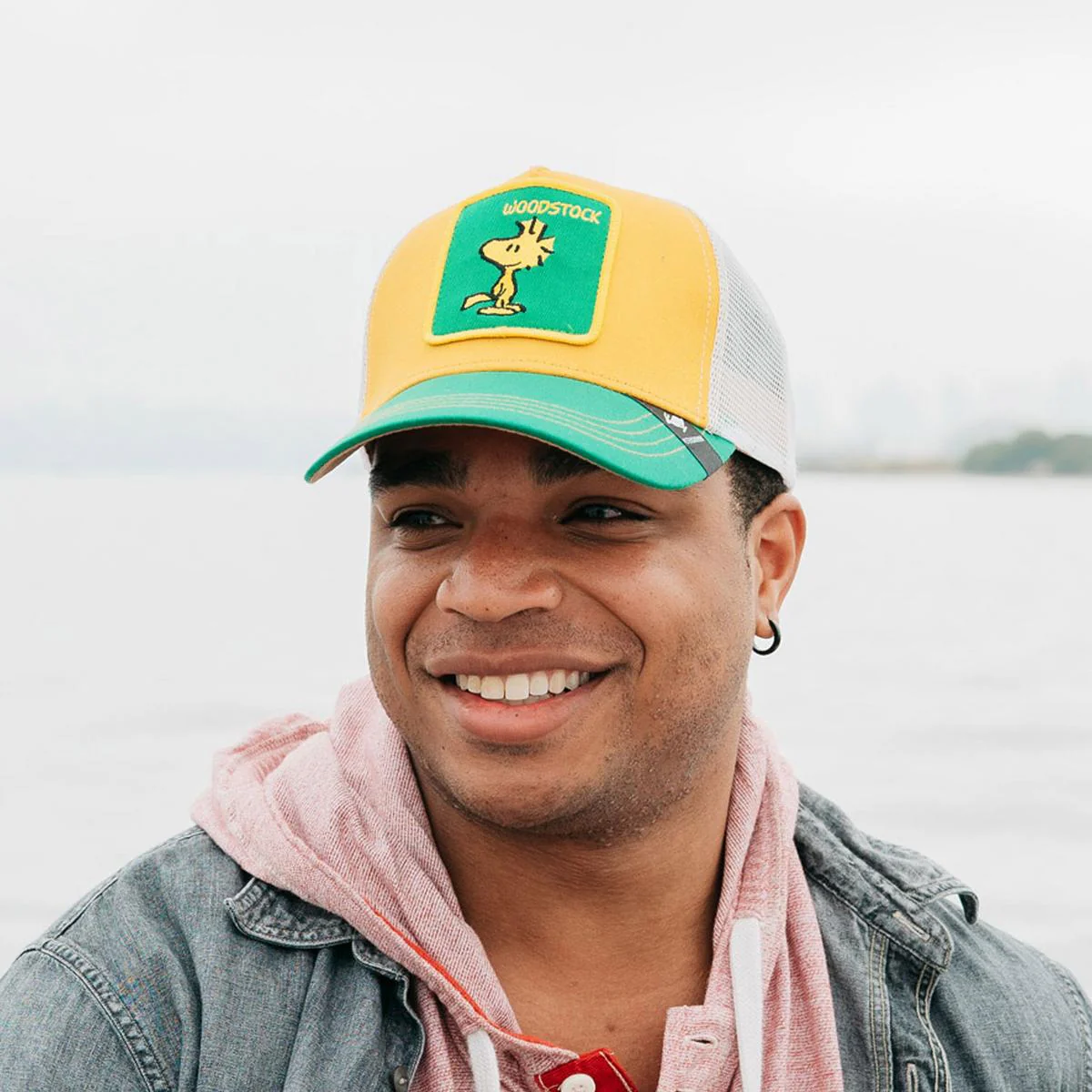 Woodstock Mesh Trucker Snapback Baseball Cap - Image 2