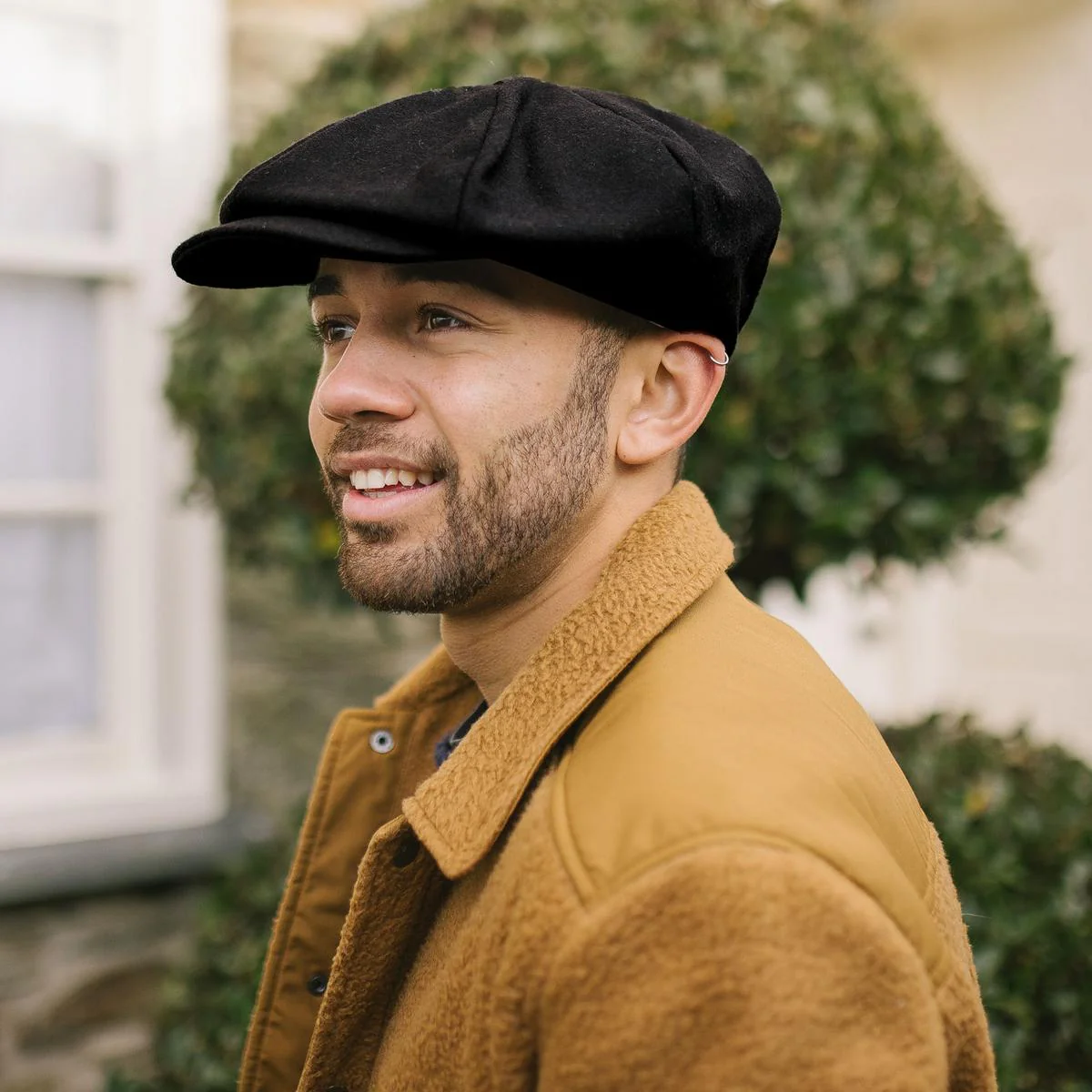 Wool Blend Solid Big Apple Cap - Image 2